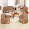 2025 Turkish Bubble Frill Sofa Covers : Light Brown