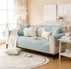 PREMIUM COTTON QUILTED SOFA MAT - POWDER BLUE