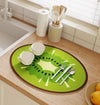 Printed Dish Drying Mat - Absorbent Drying Pad
