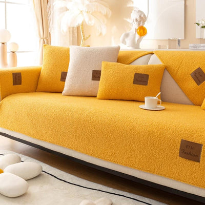 Sherpa Non-Slip Sofa Mat - Mustard