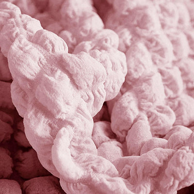 2025 L Shape Turkish Bubble Frill Sofa Covers : Blush Pink