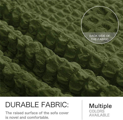 2026 Turkish Bubble Frill Sofa Covers : Olive