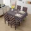 Premium Dining Table & Chair Cover Combo - Diamond Brown