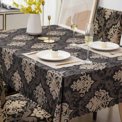 Premium Dining Table & Chair Cover Combo - Royal Black