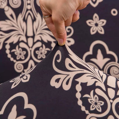 Trendize Exclusive Stretchable Sofa Cover - Black Brocade