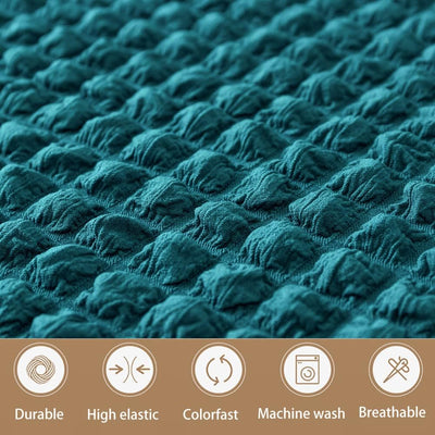2025 Turkish Bubble Frill Sofa Covers : Teal