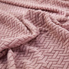 2025 L Shape Polar Fleece Sofa Cover : Pastel Pink