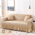 2023 Turkish Bubble Frill Sofa Covers : Beige