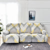 Premium Printed Recliner Sofa Cover : Yellow Curve