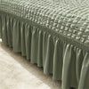 2024 Turkish Bubble Frill Sofa Covers : Sage Green