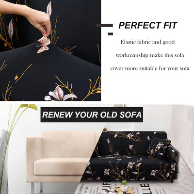 Trendize Exclusive Stretchable Sofa Cover - Black Orchid