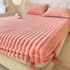 Luxe Rabbit Fur Fitted Sheet - Pink / KING SIZE (72X78)
