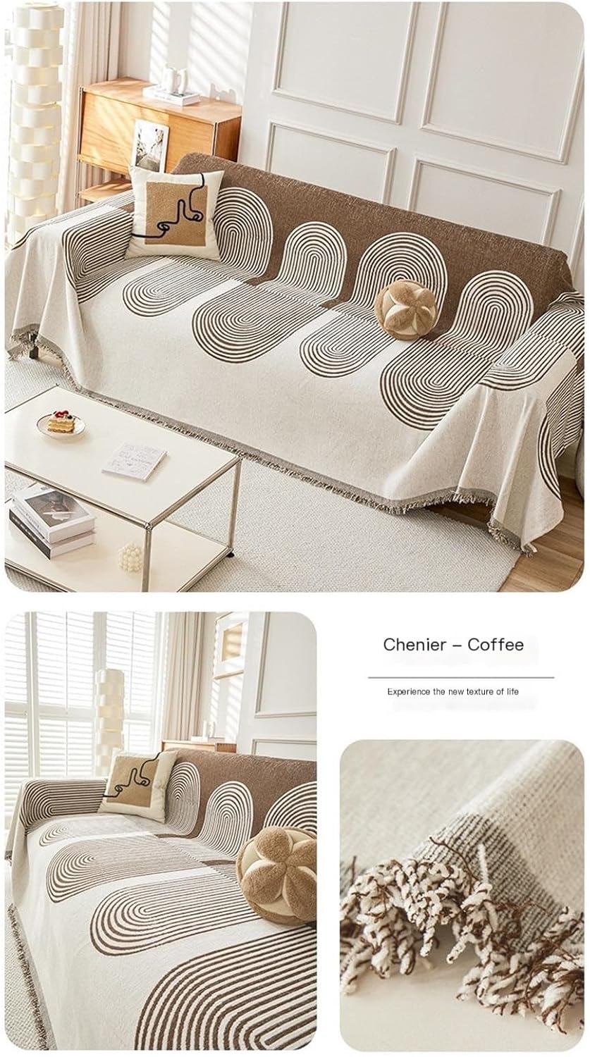 Premium Double Sided Chenille Sofa Covers - Brown Juniper