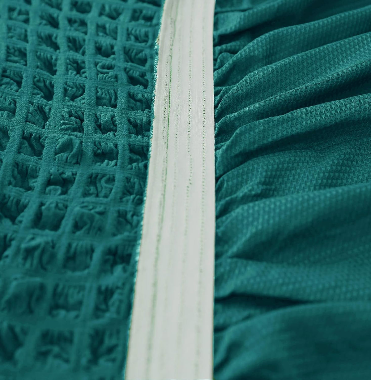 2026 L Shape Turkish Bubble Frill Sofa Covers : Teal