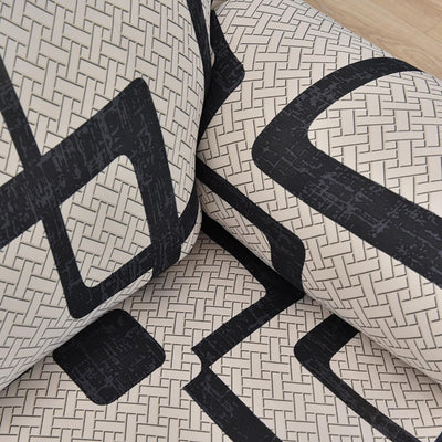 Premium Printed Recliner Sofa Cover : Luxe Monochrome
