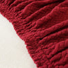 2024 L Shape Polar Fleece Sofa Cover : Maroon