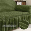 2024 Turkish Bubble Frill Sofa Covers : Olive
