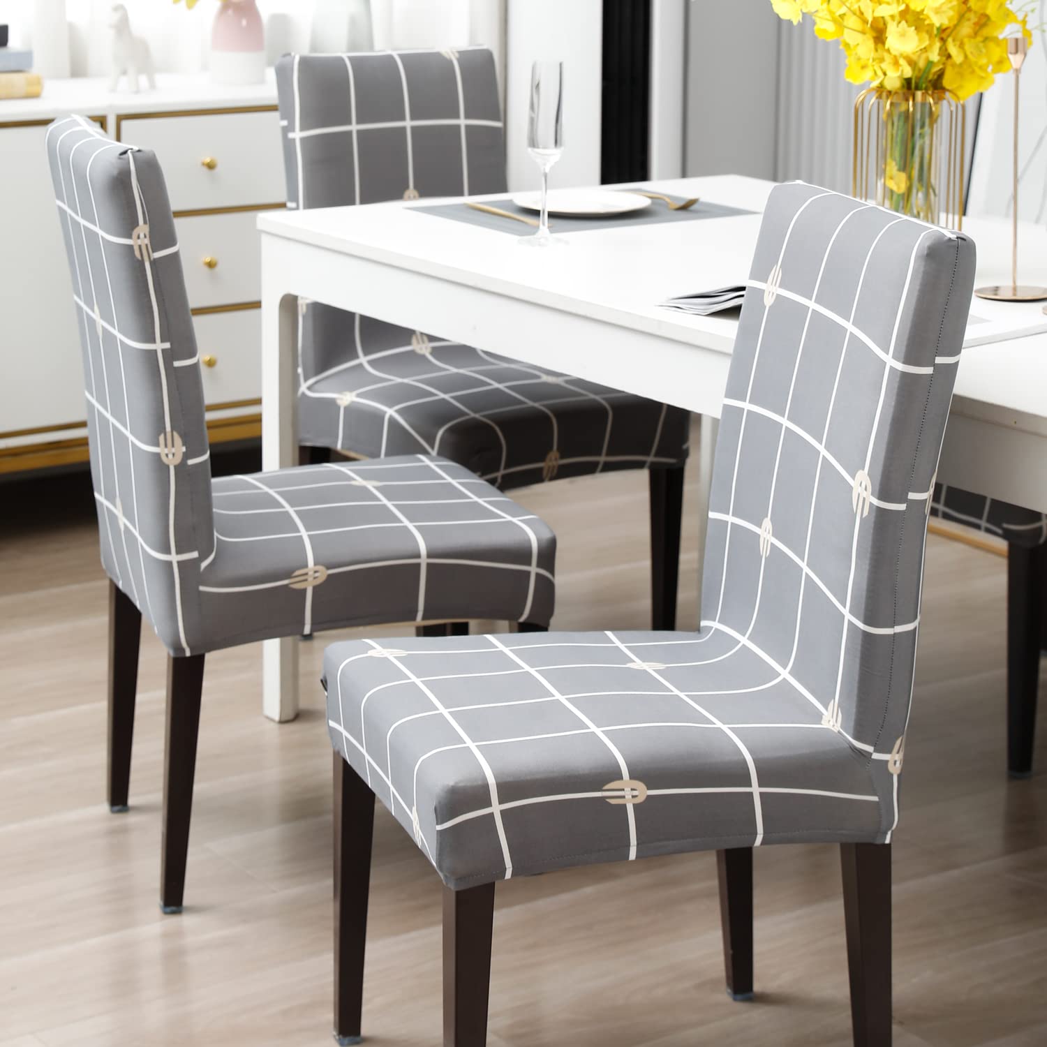 Stretchable Chair Covers, Premium Grey