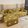 L Shape Sofa Cover - Mustard Leaf