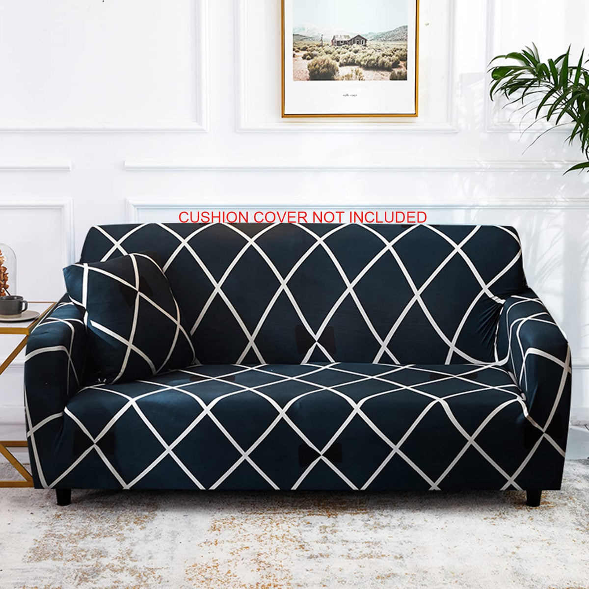 Trendize Exclusive Stretchable Sofa Cover - Cross Blue