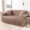 2025 Turkish Bubble Frill Sofa Covers : Light Brown