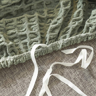 2025 Turkish Bubble Frill Sofa Covers : Sage Green