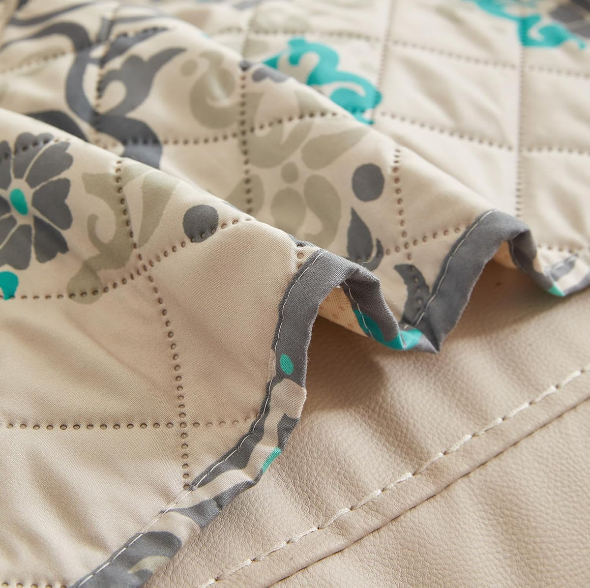WATERPROOF QUILTED RECLINER COVER - BOHO GREEN 1 SEATER