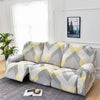 Premium Printed Recliner Sofa Cover : Yellow Curve