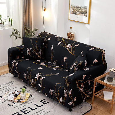 Trendize Exclusive Stretchable Sofa Cover - Black Orchid