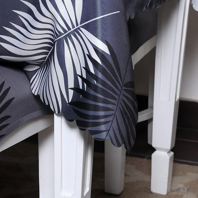 Premium Dining Table & Chair Cover Combo - Charcoal Fern