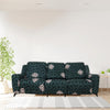 Premium Printed Recliner Sofa Cover : Green Brocade
