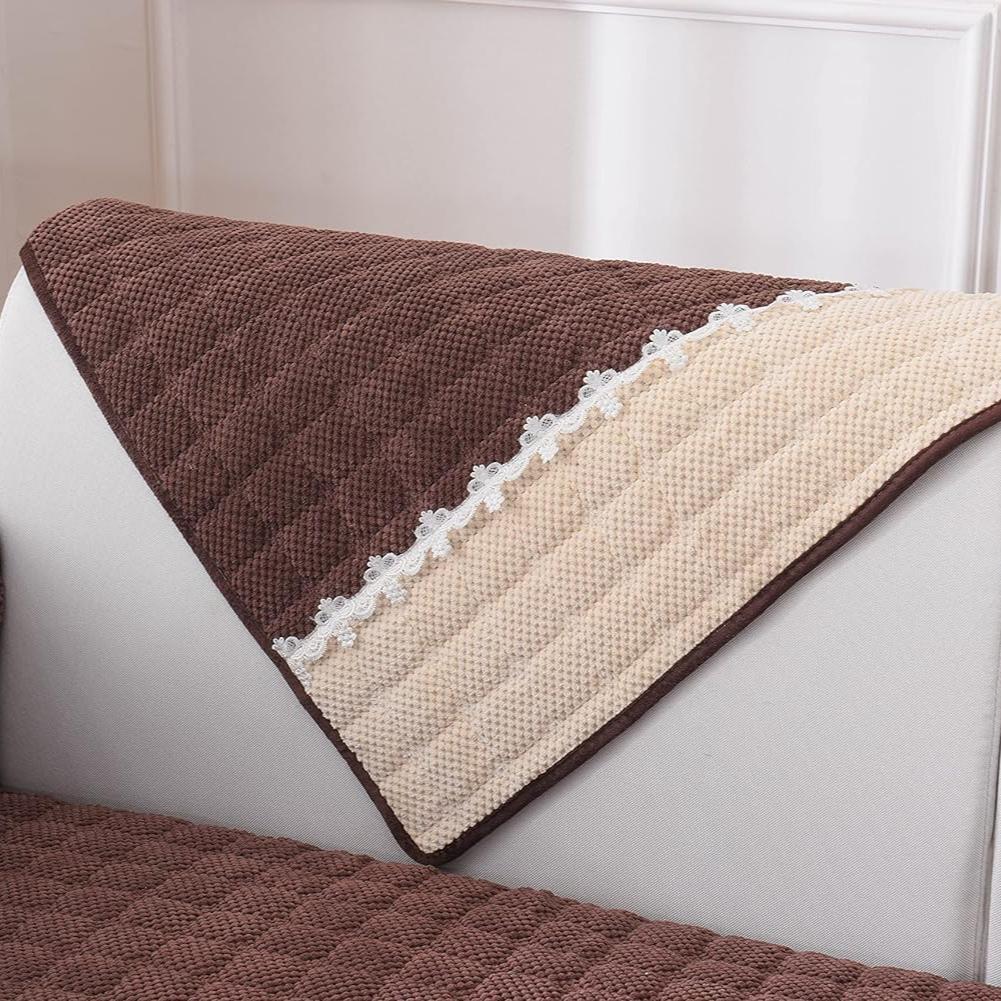 French Corduroy Lace Sofa Mat
