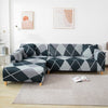 L Shape Sofa Cover - Checkerplaid Blue