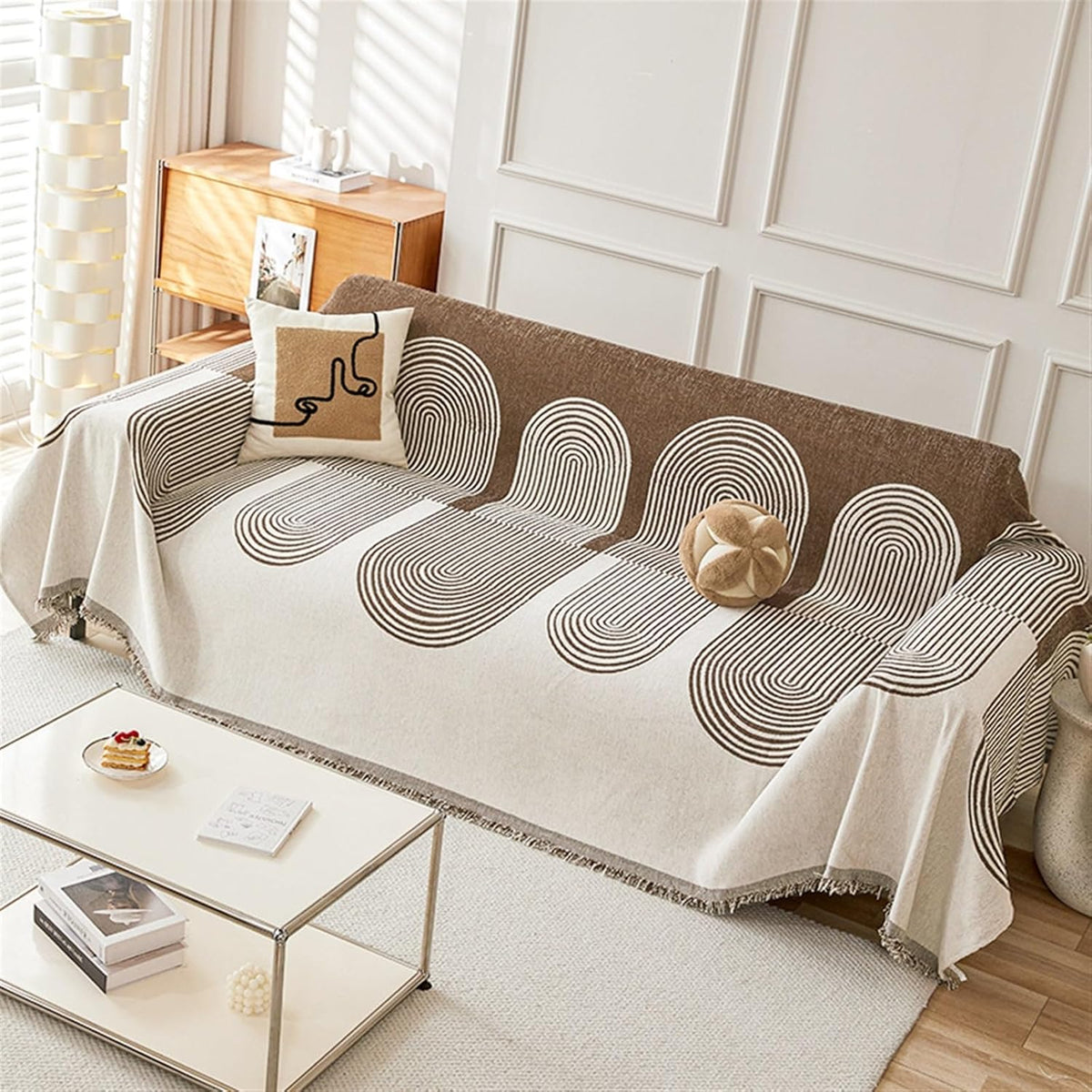 Premium Double Sided Chenille Sofa Covers - Brown Juniper