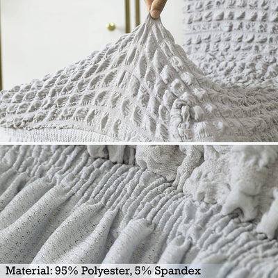 2025 Turkish Bubble Frill Chair Covers : Light Grey