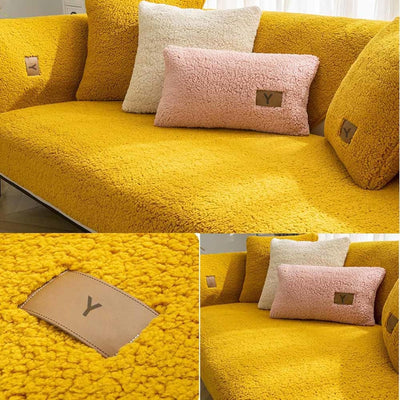 Sherpa Non-Slip Sofa Mat - Mustard