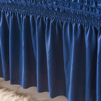 2025 Turkish Bubble Frill Sofa Covers : Navy Blue