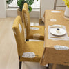 Premium Dining Table & Chair Cover Combo - Mustard Leaf