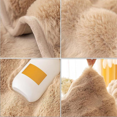 Plush Non Slip Sofa Mat - Camel Brown