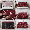 Trendize Exclusive Stretchable Sofa Cover - Floral Maroon