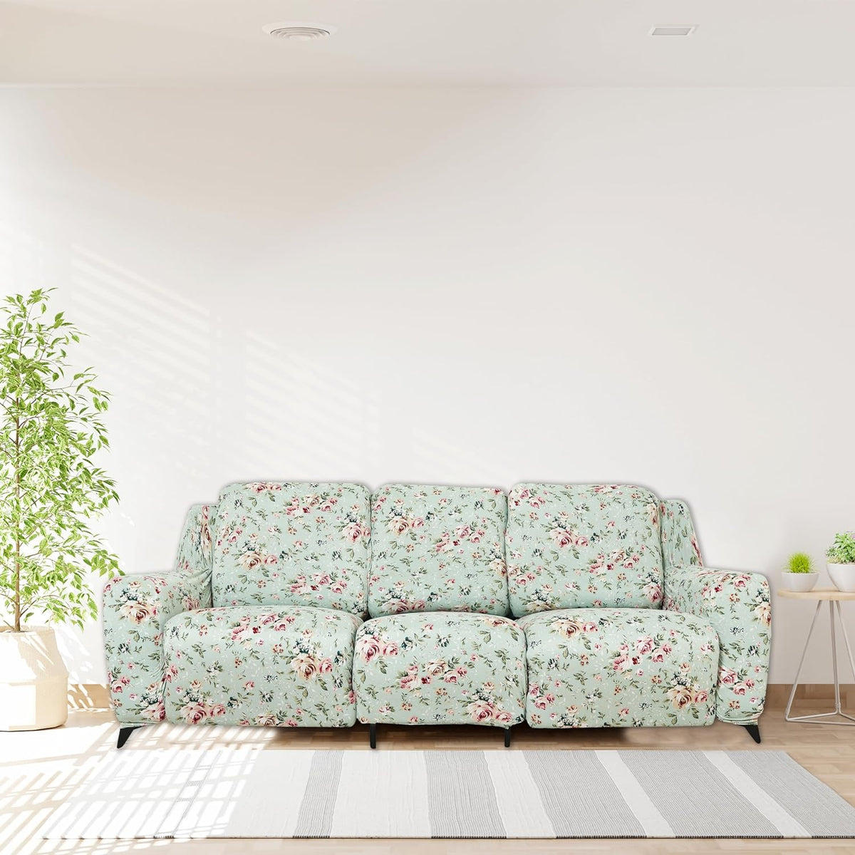 Premium Printed Recliner Sofa Cover : Fall Green
