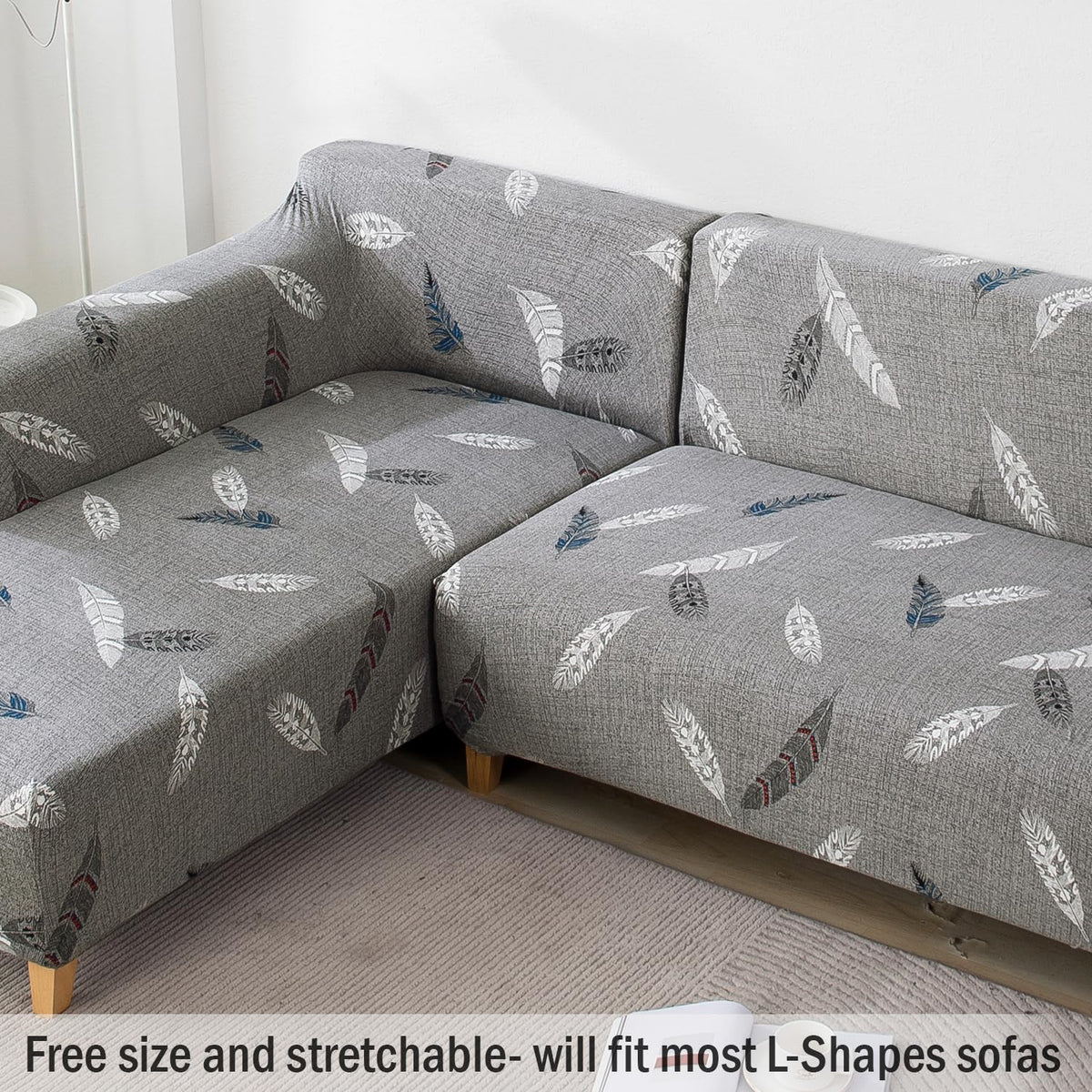 L Shape Sofa Cover - Fern Grey