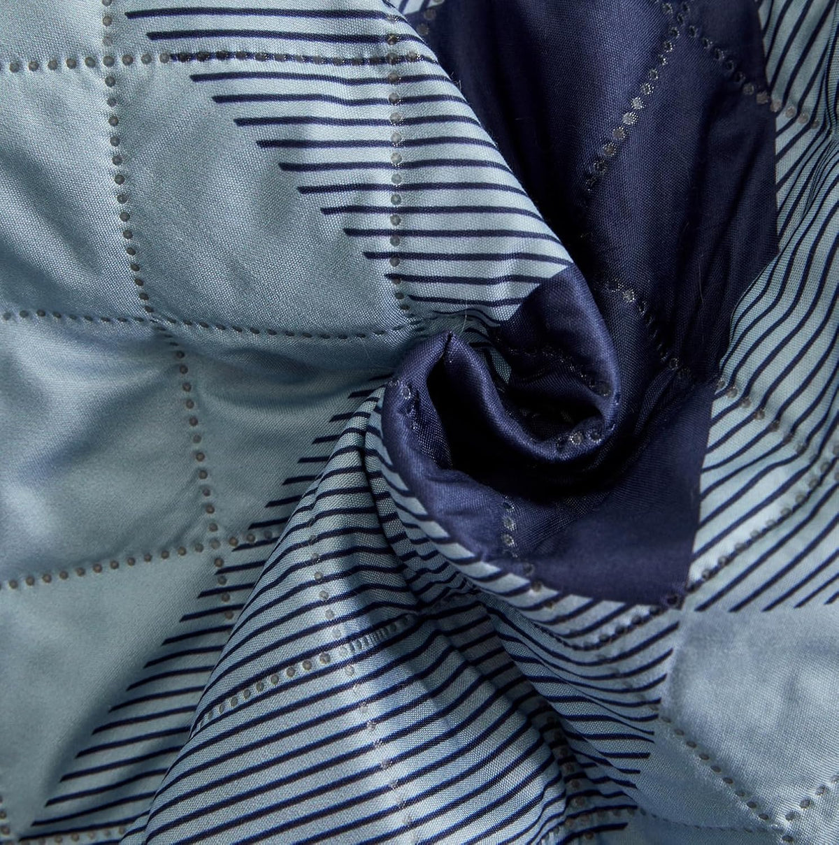 WATERPROOF QUILTED RECLINER COVER - CHECK BLUE 1 SEATER