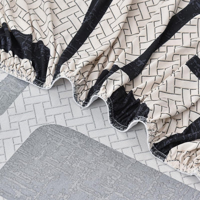 Premium Printed Recliner Sofa Cover : Luxe Monochrome