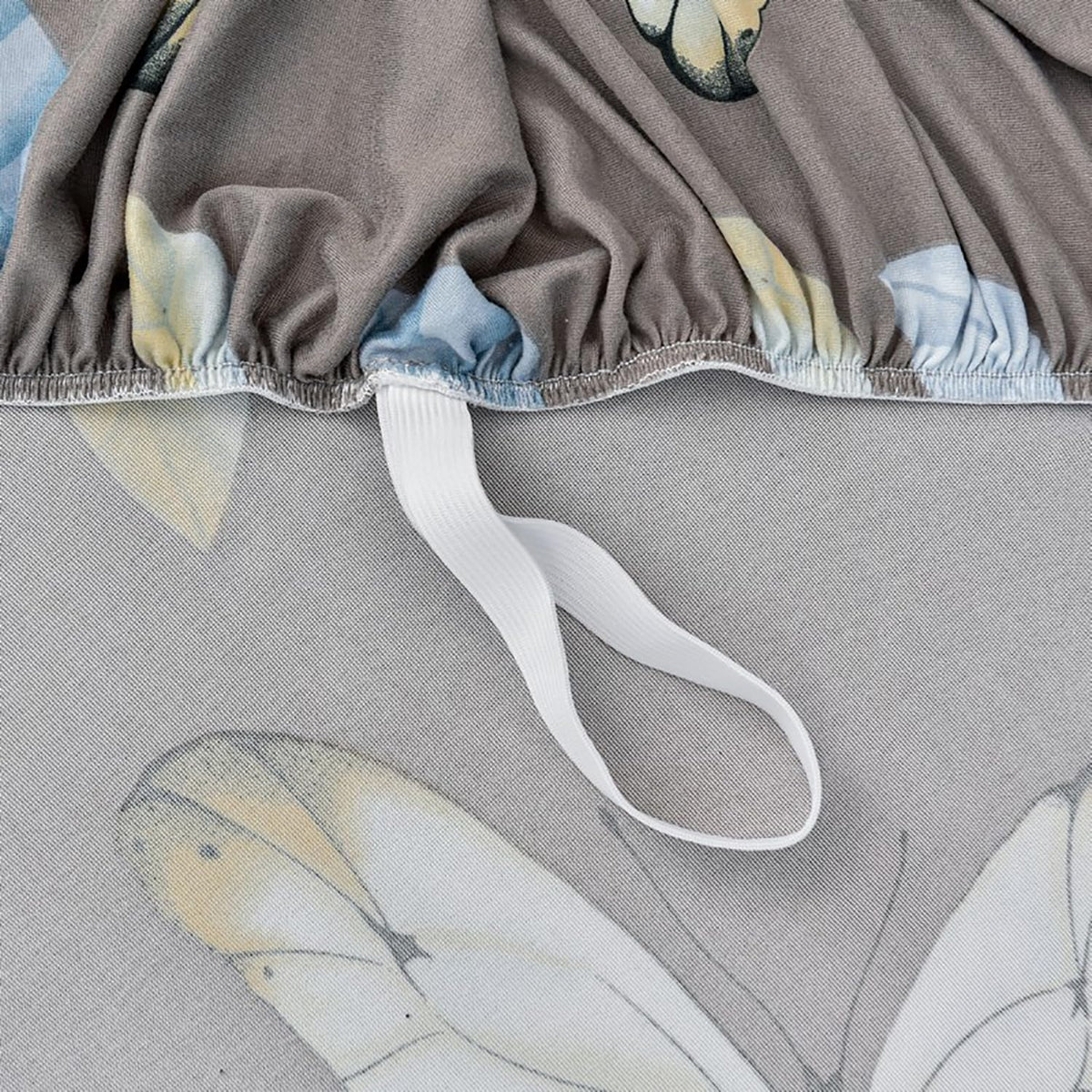 Premium Printed Recliner Sofa Cover : Grey Moroccan