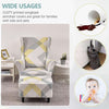 SnugFit Wingback Chair Slipcover - Geometric Ivory