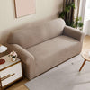 2024 L Shape Polar Fleece Sofa Cover : Khaki