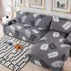L Shape Sofa Cover - Charcoal Fern