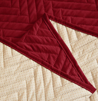 NON SLIP QUILTED SOFA PROTECTOR MAT - PLAIN MAROON