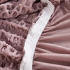2025 L Shape Turkish Bubble Frill Sofa Covers : Blush Pink